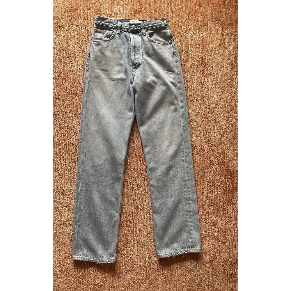 Agolde Women's Straight Leg Jeans - Light Gray